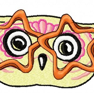 Glamorous owl party 4 embroidery design