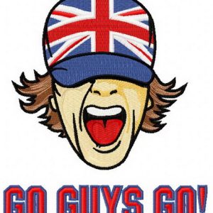 Go guys go! embroidery design