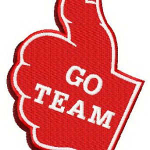 Go team embroidery design