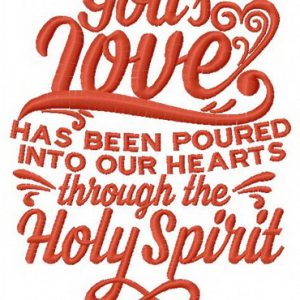 God's love embroidery design