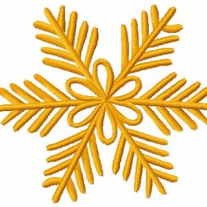 Gold snowfale embroidery design