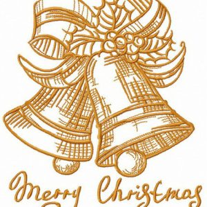 Golden bells embroidery design