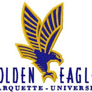 Golden Eagles logo embroidery design