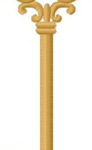 Golden key 10 embroidery design