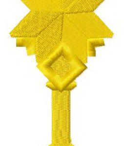 Golden key 5 embroidery design