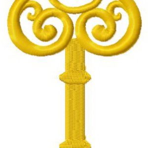 Golden key 6 embroidery design