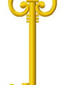 Golden key 8 embroidery design