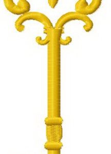 Golden key 9 embroidery design