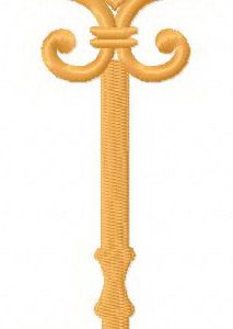 Golden key 12 embroidery design