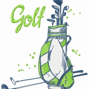 Golf bag embroidery design