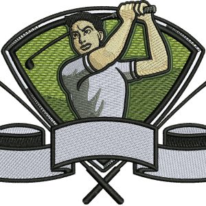 Golfer 2 embroidery design