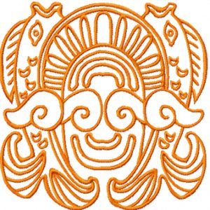 Good Catch embroidery design