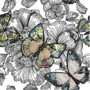 Gorgeous butterfly embroidery design