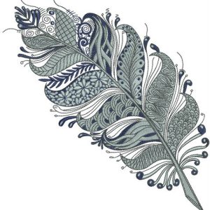Gorgeous feather embroidery design
