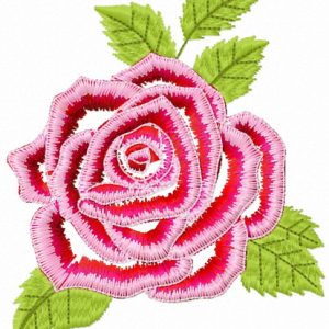 Gorgeous rose flower embroidery design