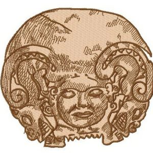 Gorgon embroidery design