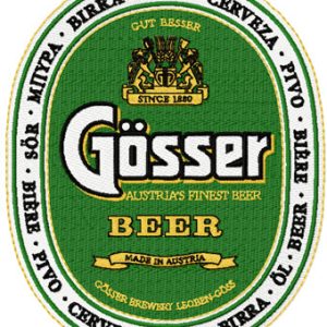 Gosser Beer logo embroidery design
