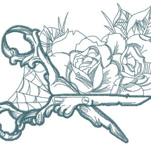 Gothic scissors 2 embroidery design
