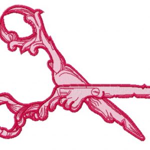 Gothic scissors 3 embroidery design