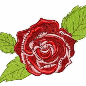 Grand red rose 3 embroidery design