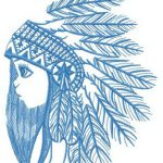 Granddaughter of tribal chief embroidery design