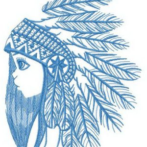 Granddaughter of tribal chief embroidery design