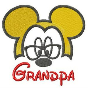 Grandpa Mickey Mouse embroidery design