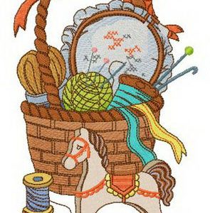 Granny's basket embroidery design
