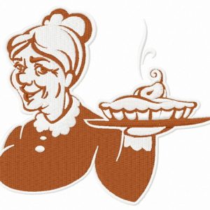 Granny's pear pie 2 embroidery design
