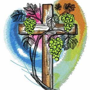 Grapevine on cemetery embroidery design
