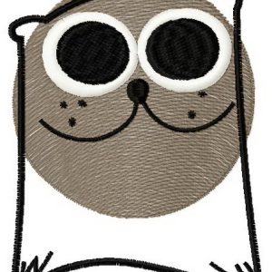 Gray cat 2 embroidery design