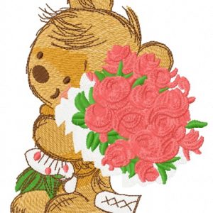 Great bouquet for my teddy 2 embroidery design