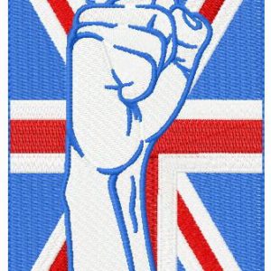 Great Britain fist embroidery design