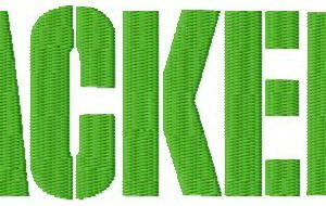 Green Bay Packers wordmark logo embroidery design