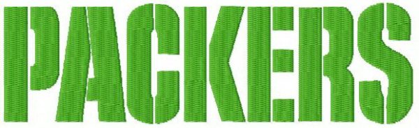 Green Bay Packers wordmark logo embroidery design