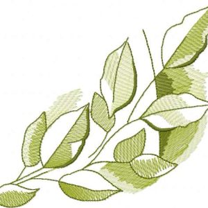 Green branch 4 embroidery design