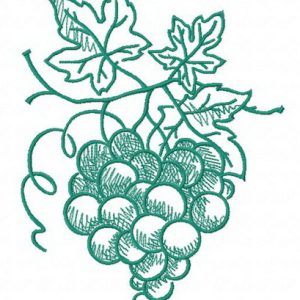 Green grapes 2 embroidery design