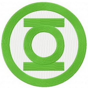 Green Lantern logo embroidery design