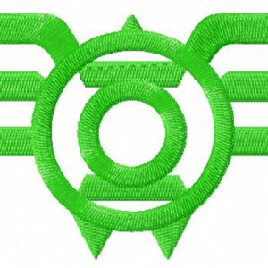 Green Lantern Wings logo embroidery design