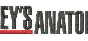 Grey's Anatomy logo embroidery design