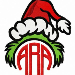 Grinch ABA embroidery design