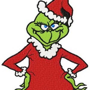 Grinch embroidery design