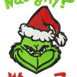 Grinch Naughty? Who me? embroidery design