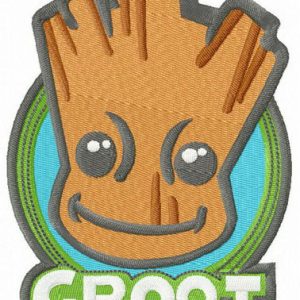Groot badge embroidery design