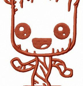 Groot just born embroidery design