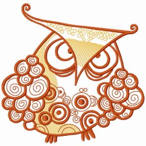 Grouchy owl 4 embroidery design