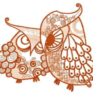 Grouchy owls 3 embroidery design