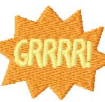 GRRRR embroidery design
