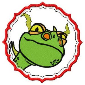 Grumpy dragon 2 embroidery design