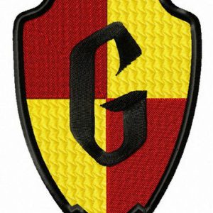 Gryffindor badge embroidery design